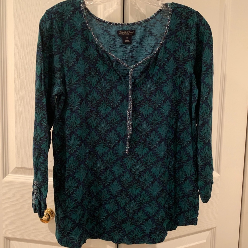 Lucky Brand 3/4 sleeve shirt women’s size medium